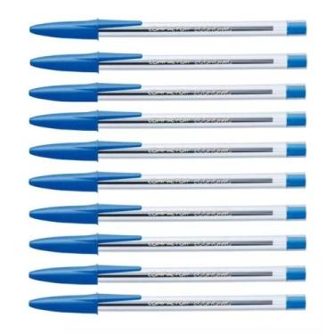 Imagem de Caneta Compactor Economic 1.0mm Ponta Média Kit C/10 Unids., AZUL