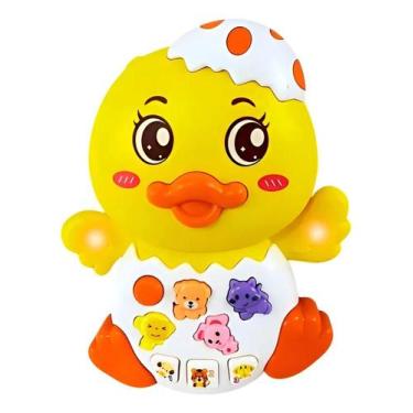 Imagem de Brinquedo musical bebê patinho educativo interativo com som e luz didá