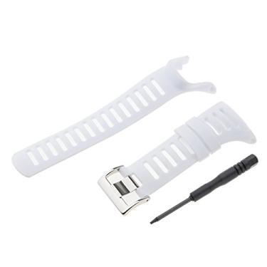 Imagem de Kesoto Pulseira de borracha para relógio inteligente masculino SUUNTO Ambit3 Ambit 2 Ambit 1 24 mm à prova d'água conjunto de ferramentas macias – Prata branca, 24 mm
