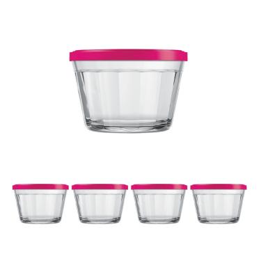 Imagem de Kit Pote Copo Americano C/Tampa Cor Sortida 150ml Nadir 4Un