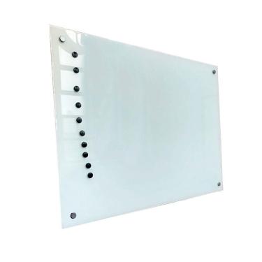 Imagem de Lousa de vidro branca magnética 80x50 - 4 imãs