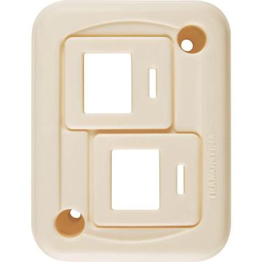 Imagem de Suporte de sobrepor para 2 tomadas RJ - Priscus Tramontina