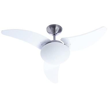 Imagem de Ventilador Solano 110/127V 3P, Tron, Branco/ Aço Escovado
