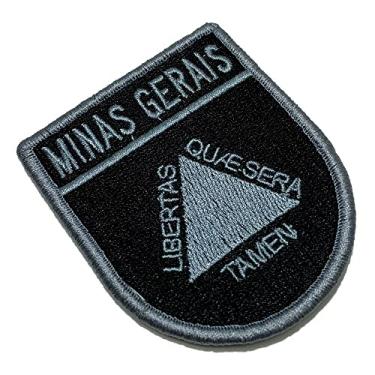 Imagem de BR44 Bandeira Minas Gerais Bordado Fecho Contato 1 Unidade Retangular Decorativo Patch Aplicação de Tecido