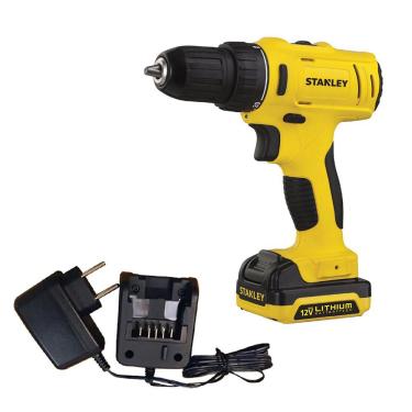 Imagem de Parafusadeira Furadeira Stanley 12V SCD121S1 Bateria 1,5Ah + Carregador Bivolt