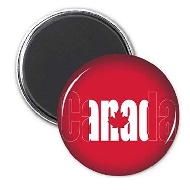 Imagem de Adesivo de decoração de ímã de geladeira com nome da bandeira do país do Canadá