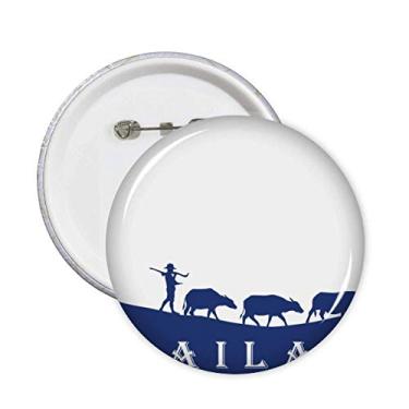 Imagem de Broche de cultura alfandegária do Reino da Tailândia, emblema, botão, decoração de acessórios, 5 peças