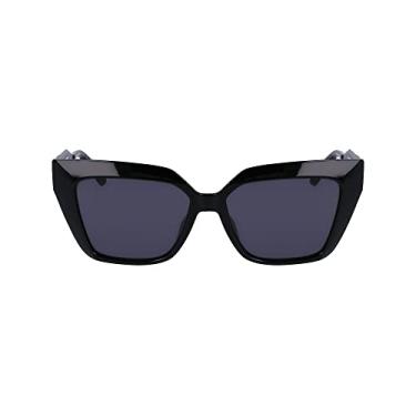 Imagem de CALVIN KLEIN Óculos de sol femininos JEANS CKJ22639S retangulares, preto, tamanho único, Preto, One Size