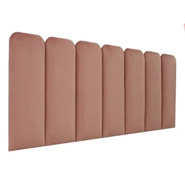 Imagem de Cabeceira Cama Box Casal Arredondada 140 x 60 Cm 7 Placas Blu Interiores (multi-colored)