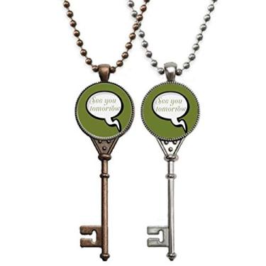 Imagem de OFFbb-USA Colar com pingente de chat para uso diário, decoração de casais