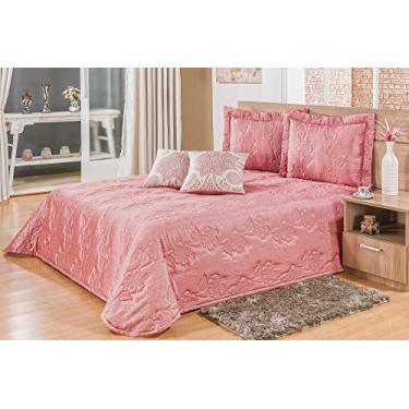 Imagem de Kit Donatella Casal 09 Peças Mellindre Rosê Queen Tecido. Cetim Amassado 100% Poliéster, Inferior. Cetim Amassado 100% Poliéster, Inferior. 100% Poliéster