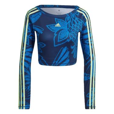 Imagem de Camisa Manga Longa Cropped FARM Rio Adidas-Feminino