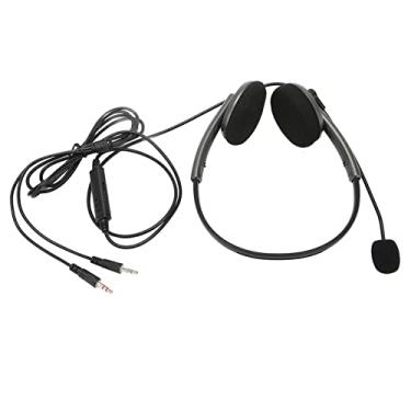 Imagem de CHICIRIS Fone de ouvido de telefone para computador Plug and Play Fone de ouvido para call center de negócios (duplo 3,5 mm)