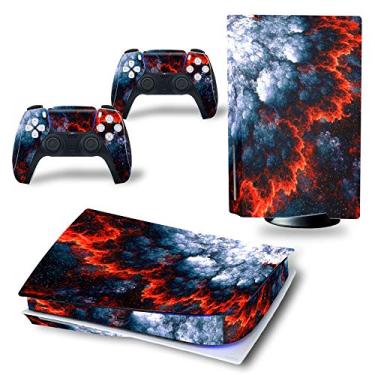 Imagem de Decal Skin for Ps5 Disk, Whole Body Vinyl Sticker Cover for PlayStation 5 Console and Controller(PS5 disc Edition, Magma)