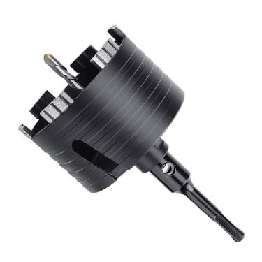 Imagem de Broca de núcleo de diamante seco de 110 mm (4-1/7.6 cm) com adaptador SDS Plus, broca de núcleo de concreto para perfuração seca/úmida, granito, mármore, alvenaria, pedra de tijolo de concreto e bloco