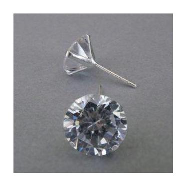 Imagem de Brinco Masculino 8mm Zircônia Em Prata 950 - RD Magazine