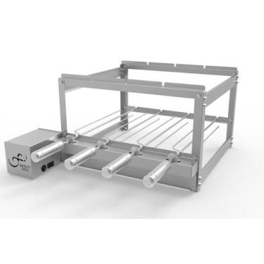 Imagem de gira gril 4 espeto para churrasqueira pré moldada  - INFINITY-GRILL, m