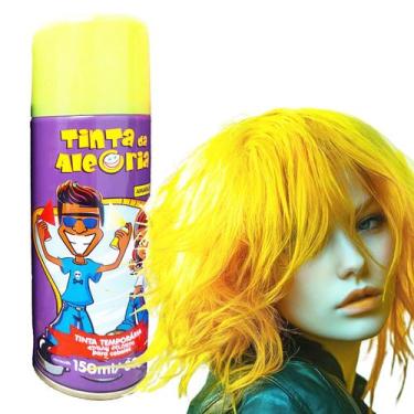 Imagem de Tinta para Cabelos Spray da Alegria 150 ml + Giz Colorido Tintura Temp