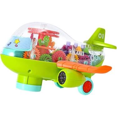 Imagem de Brinquedos de avião visível colorido mover engrenagens brinquedo de av