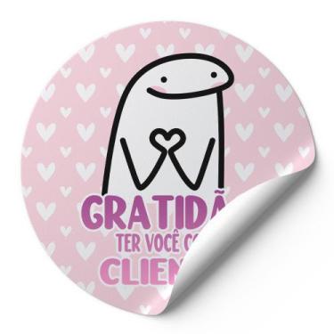 Imagem de 120 Etiquetas Auto Colante Adesivos Redondos Gratidão Ter Você Como Cl