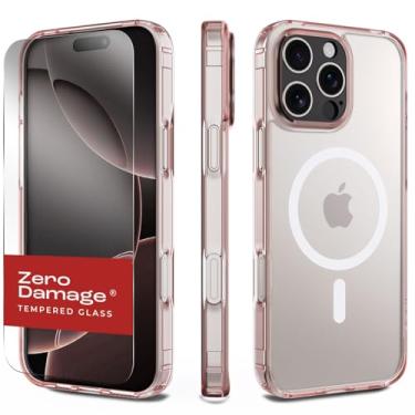 Imagem de Capa Sahara Classic para iPhone 16 Pro Max transparente com protetor de tela - Serve para acessórios Apple Magsafe, bonito e feminino, capa protetora resistente, fina, amada por mulheres e meninas