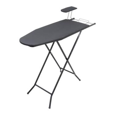 Imagem de Tábua Mesa de Passar Roupa Reforçada c/Passa Mangas Preta