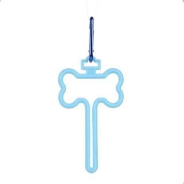 Imagem de Clip suporte para saquinho higiênico coletor pet - Sem marca, Azul