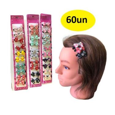 Imagem de 60 un Presilha De Cabelo Tic Tac Laço Sortido Infantil - Lynx produçõe