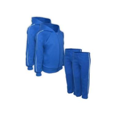Imagem de Kit 2 Conjuntos Moletom Juvenil Azul Royal - Del France, 14