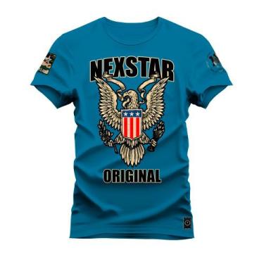 Imagem de Camiseta Plus Size Estampada Premium Algodão Original Nexstar, G5, Azu