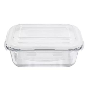 Imagem de Pote Hermetico Vidro Retangular Branco 1,5l Wellmix