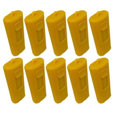 Imagem de 10 Carimbos Automaticos Pocket Stilo 20 - Sem Gravação, Amarelo