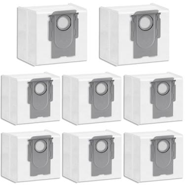 Imagem de Pacote com 8 sacos de pó compatíveis com Roborock Q5 Q5+ Q7 Q7+ Q7 Max Q7 Max+ S7 Max Ultra S7 MaxV Ultra S8+ S8 Pro Robot Vacuum Bags Acessório de saco descartável
