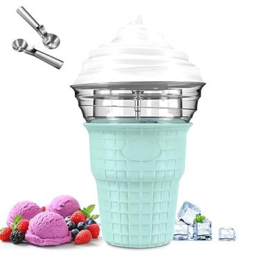 Imagem de Sorveteira, 450ml adequada para capacidade de compartilhamento familiar, sorveteira elétrica fácil, máquina de sorvete de formato divertido, congelados, eletrodomésticos divertidos