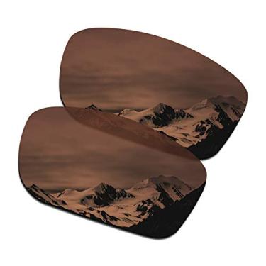 Imagem de SmartVLT Lentes de substituição masculinas marrom âmbar para óculos de sol Oakley Mainlink OO9264