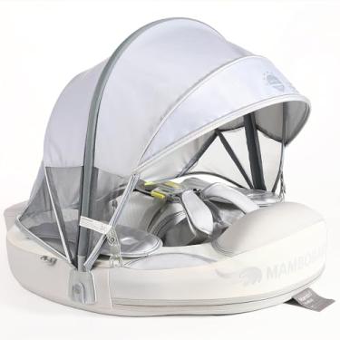Imagem de Boia de natação para bebês/bebês da Mambobaby com cobertura, material de couro macio à prova d'água e não inflável, macio e à prova d'água (edição limitada global, prata)