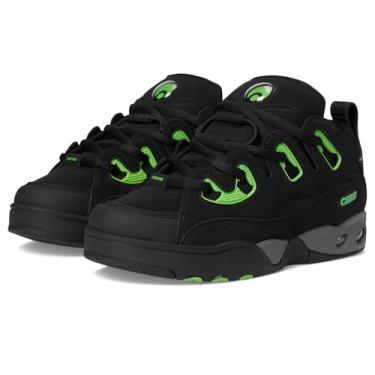Imagem de Osiris Tênis de skate masculino D3 E, Preto/Carvão/Verde, 37