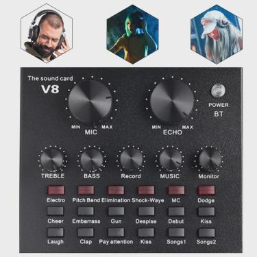 Imagem de Smart Conjunto Interface V8 Mesa De Som Podcast Lives