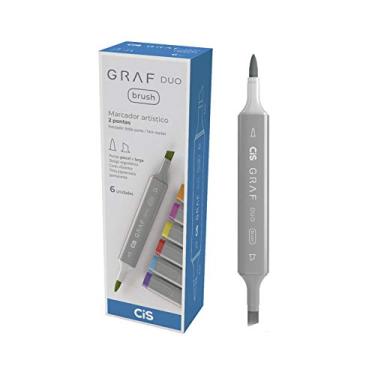 Imagem de Marcador Graf Duo Brush, CIS, Cool Grey, Caixa com 6 unidades