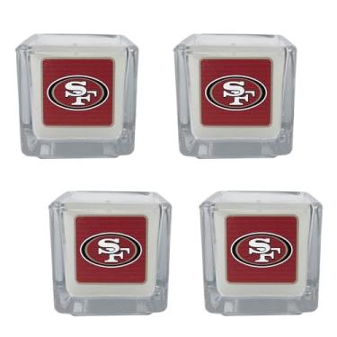 Imagem de Siskiyou Velas perfumadas Sports NFL San Francisco 49ers, pacote com 4, tamanho único, cores do time