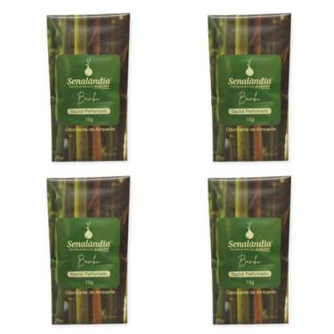 Imagem de 4 Cheirinho Carro de Bambu Perfume Automotivo Console Aromatizante Odo