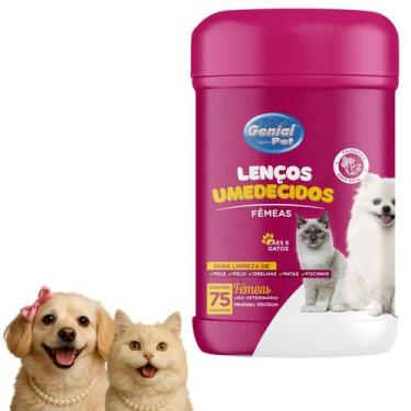 Imagem de Lenço Umedecido Pet Cachorro Gato 75un Banho Seco Femea  - Dog Way - G