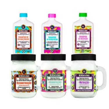 Imagem de Kit Lola Cronograma Bemdita Ghee 3x Sh + 3x Masc 350ml  - Lola Cosméti