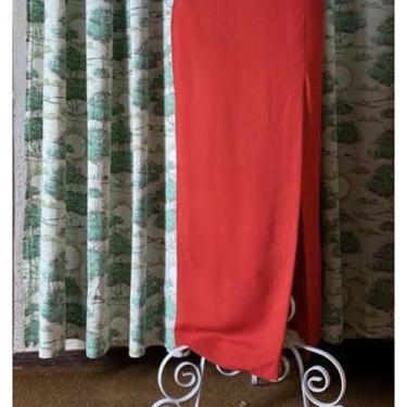 Imagem de Saia Midi  saia longa saia com fenda frontal - MAYMOW, G, Vermelho