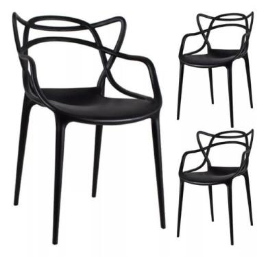 Imagem de Kit com 3 Cadeiras Allegra Resistente  Design Moderno e Conforto para 