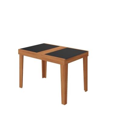Imagem de Mesa De Jantar Extensível 120cm Naturalle Naturale/preto
