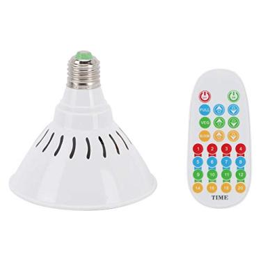 Imagem de Lâmpada de planta LED 12W E27 Timing de espectro completo Cresça a luz com controle remoto para estufa em vasos de estufa internos suculentas vegetais AC85 265V Luz azul vermelha