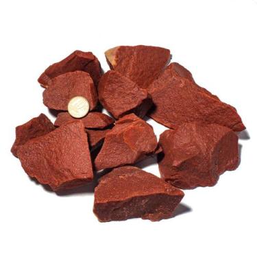Imagem de 01 Kg Cascalho Quartzo Vermelho Bruto 10 a 70mm Tipo A - Atacado
