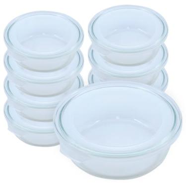 Imagem de Kit 10 Potes de Vidro Redondos com Tampa 620 ml – Para Freezer, Forno, Armazenamento e Marmitas Home Gourmet