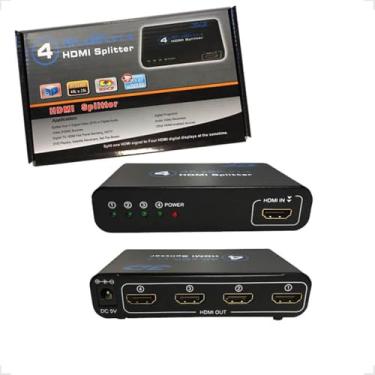 Imagem de Divisor Splitter Distribuidor De Sinal Hdmi 1x4 3d 4k X 2k V1.4 3d 1080p Full Hd Versão